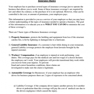 Insurance Basics