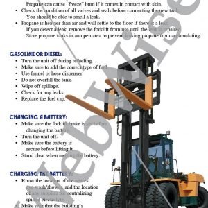 Forklift Fueling Safety Poster