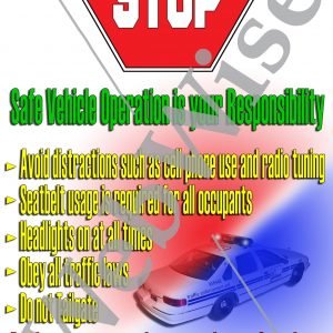 STOP- Vehicle Operation Poster