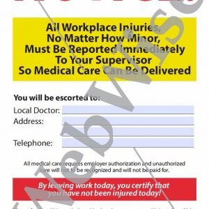 Notice of Injury Poster