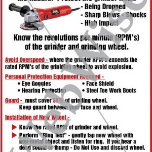 Portable Grinder Safety Poster