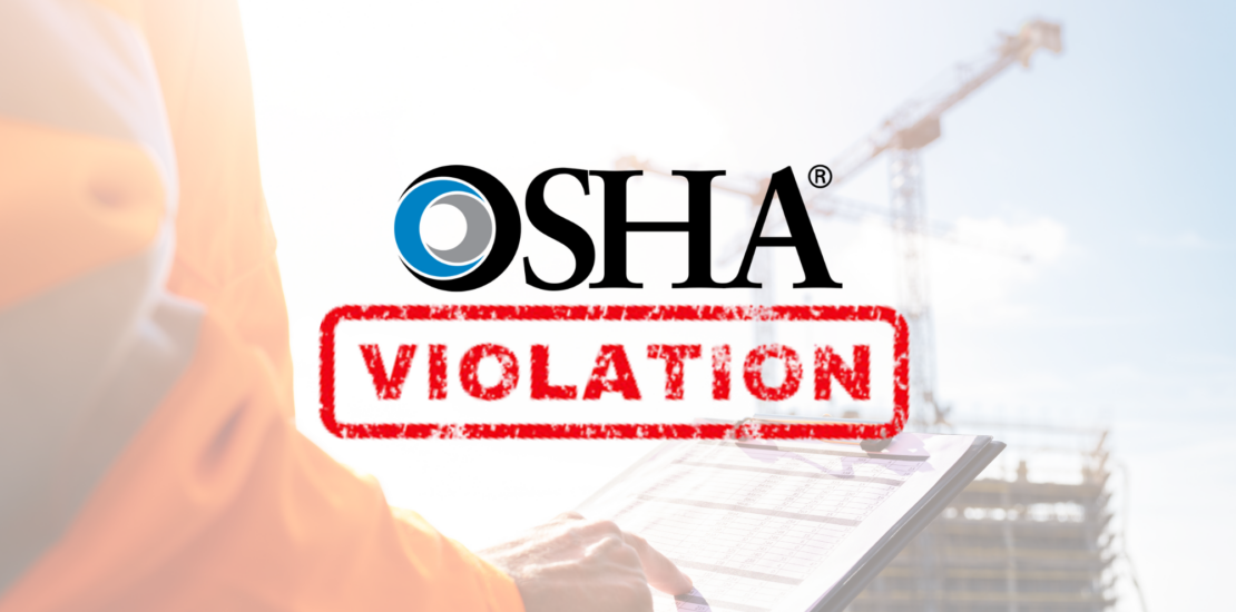 OSHA Top 10 Violations Clipboard construction site