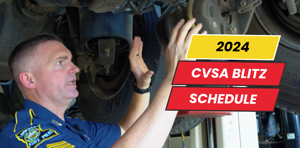2024 CVSA Blitz Schedule Louisiana State Trooper Inspection